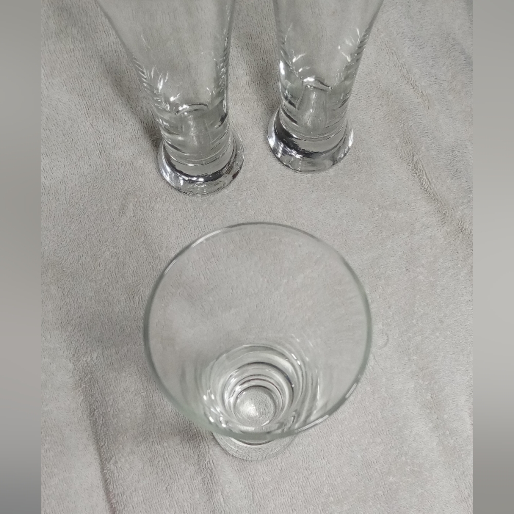 Set of 6 Clear Glass Restaurant Bar Flared Beer Pilsner Glasses 12oz - Picture 4 of 8